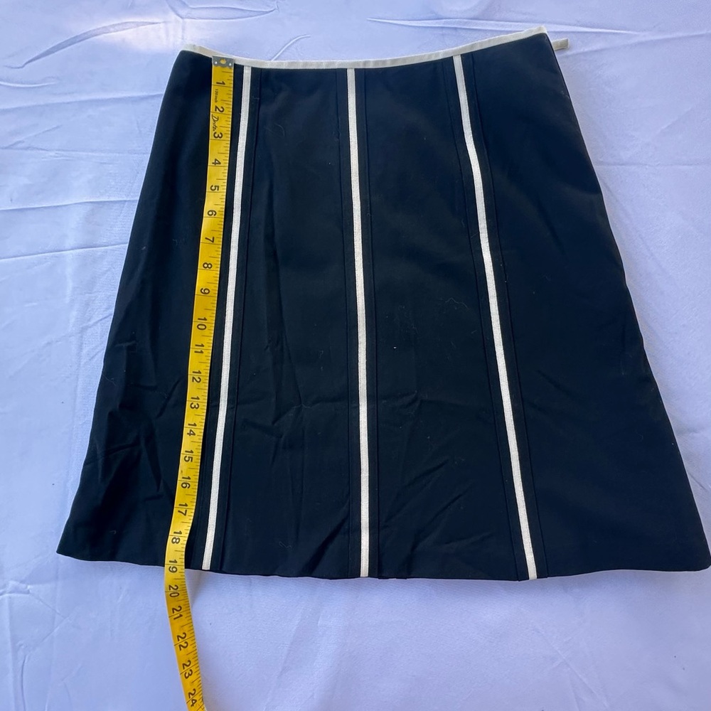 Ann Taylor Black Skirt with White Stripes